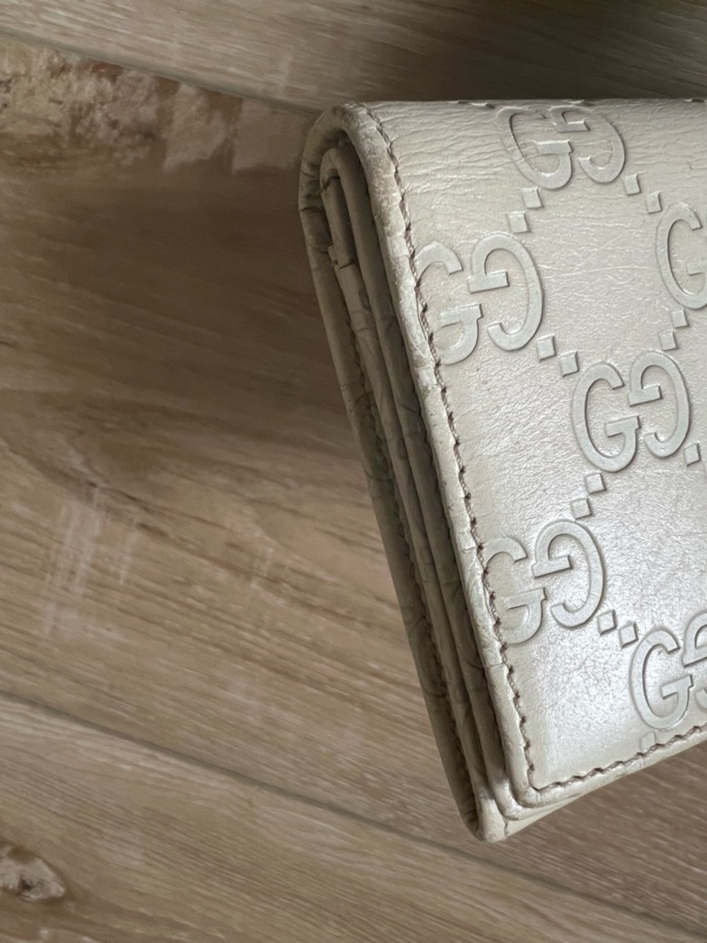 GUCCI Monogram GG Double Flap Snap leather Wallet with unbranded chain - Picture 12 of 16